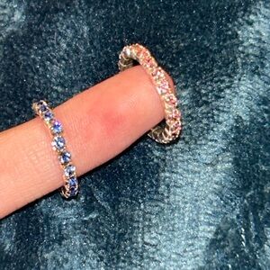 Pink & blue toe rings🩷💙